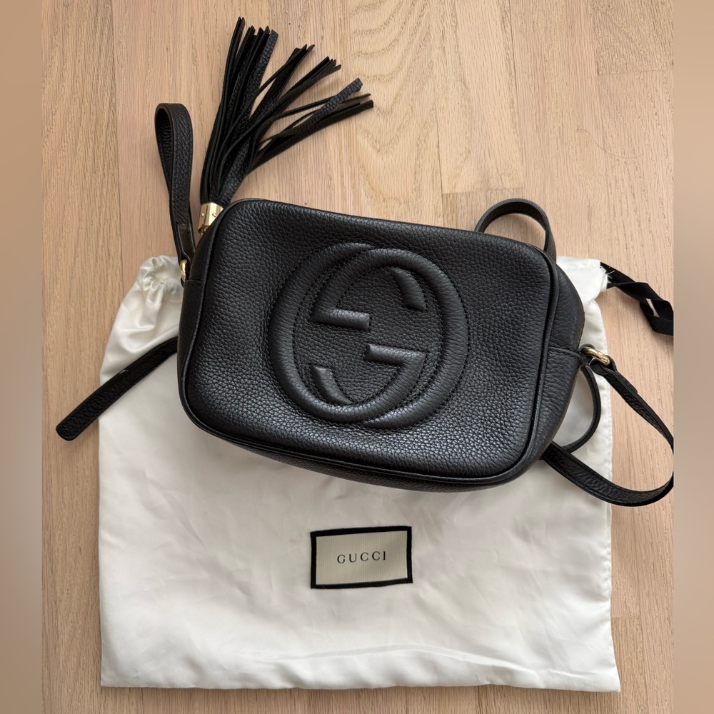 Gucci Soho Disco Black Leather Crossbody Bag